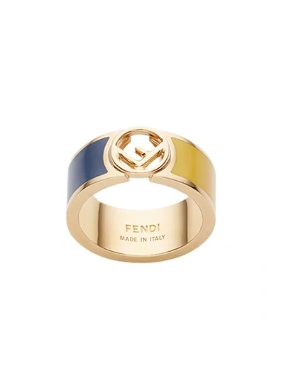 Shop Fendi Sta Ring In Metallic