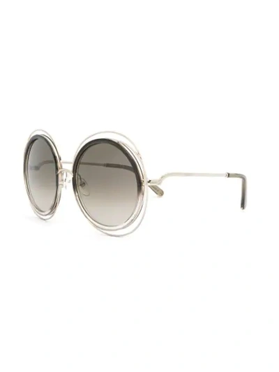 Shop Chloé Carlina Sunglasses In Grey