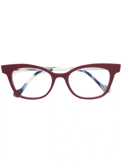 Shop Face À Face Cat-eye Shaped Glasses In Red