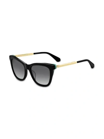 Shop Kate Spade Alexane Sunglasses In Black