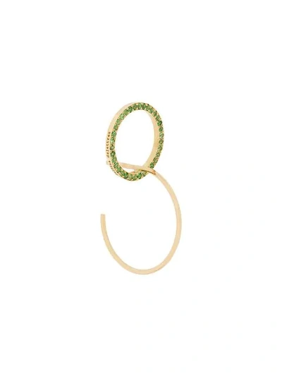 Shop Delfina Delettrez Embellished Hoop Earrings In Metallic