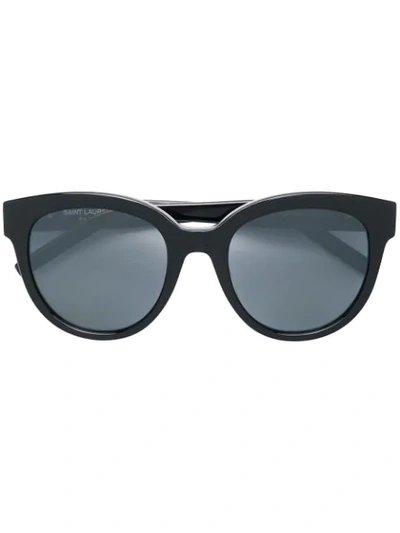 Shop Saint Laurent Oversized Frame Sunglasses In Black