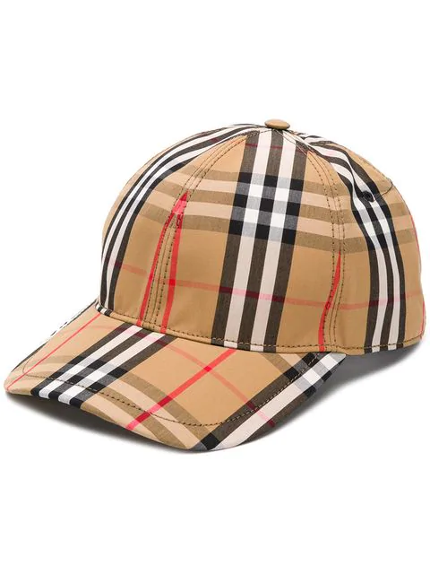 red burberry hat