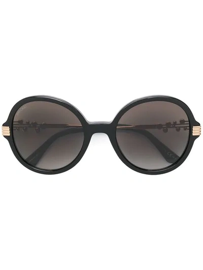 Shop Jimmy Choo Adria Sunglasses In Black