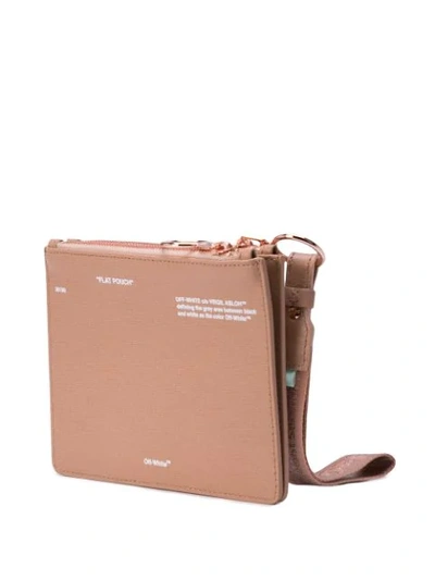 Shop Off-white Nude And White Diag Pouch In Brown