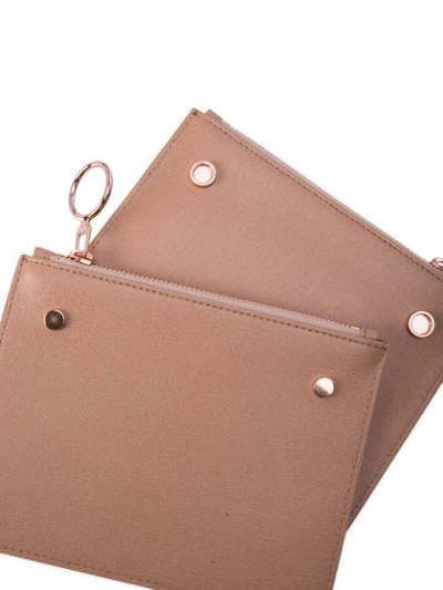 Shop Off-white Nude And White Diag Pouch In Brown