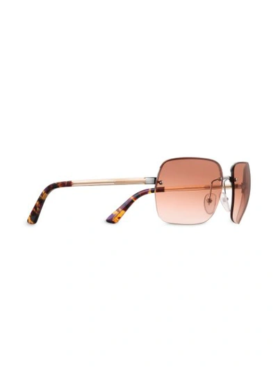 Shop Prada Square Frame Sunglasses In F02f1 Coral Gradient Lenses