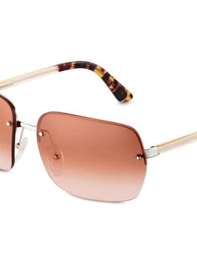Shop Prada Square Frame Sunglasses In F02f1 Coral Gradient Lenses