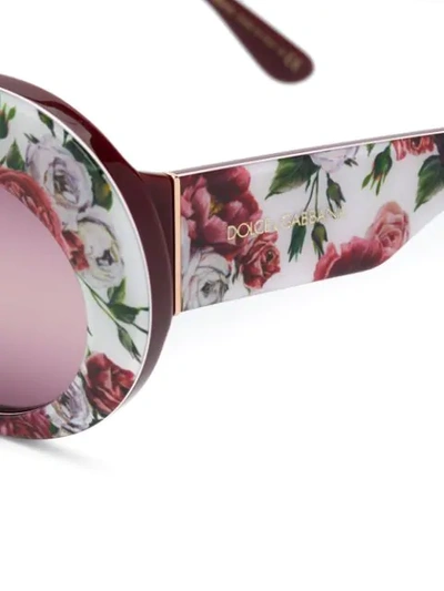Shop Dolce & Gabbana Floral Blooms Print Sunglasses In Pink