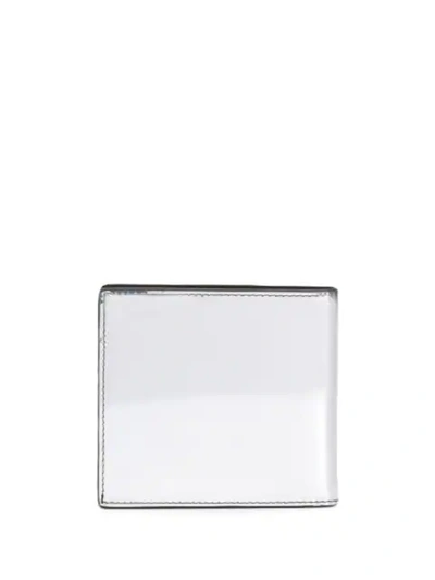 Shop Alexander Mcqueen Patent Leather Wallet In Silver