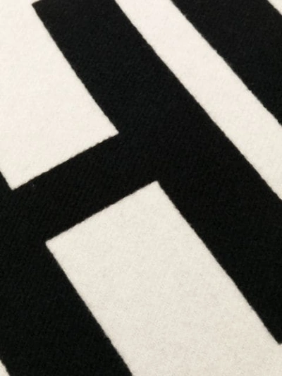 Shop Helmut Lang Large Logo Scarf In Black