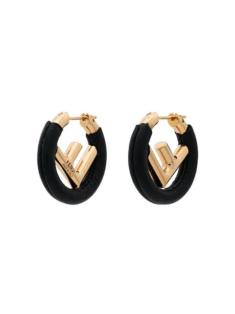 fendi logo earrings