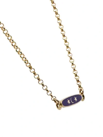 Shop Foundrae Karma Necklace In Blue