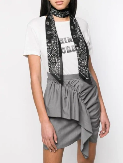 SAINT LAURENT PAISLEY PRINT SCARF - 黑色