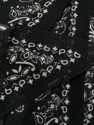 SAINT LAURENT PAISLEY PRINT SCARF - 黑色