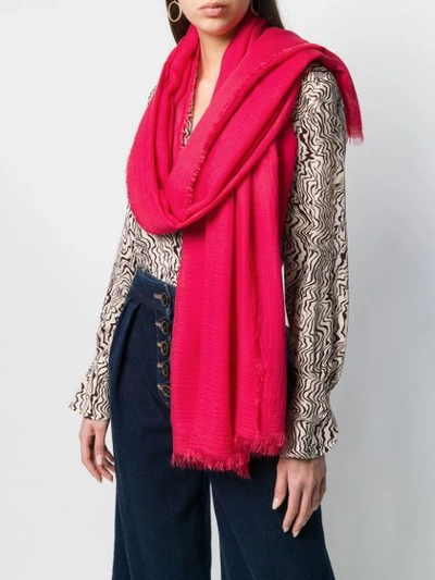 Shop Faliero Sarti Divine Long Scarf In Red