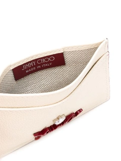 Shop Jimmy Choo Aries Wallet In Neutrals