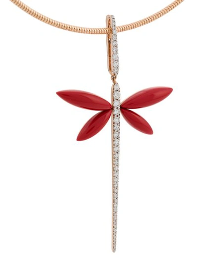 Shop Anapsara 18kt Rose Gold Gran Dragonfly Diamond Necklace