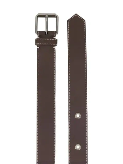 Shop Marni Pin Buckle Belt In Brown