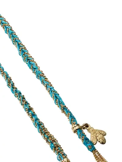 Shop Carolina Bucci 18kt 'lucky Sprezza' Goldarmband - Blau In Blue