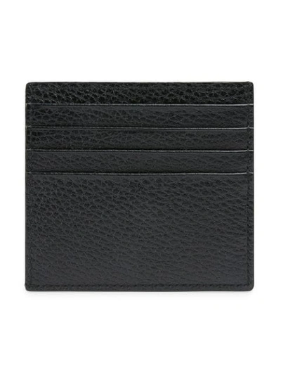 Shop Gucci Leather Card Case With Bow In Black