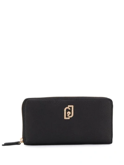 Shop Liu •jo Zip Around Wallet In Black