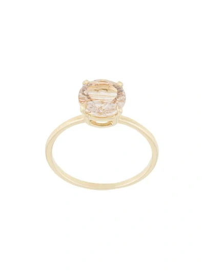 Shop Natalie Marie 14kt Yellow Gold Precious Rutilated Quartz Ring