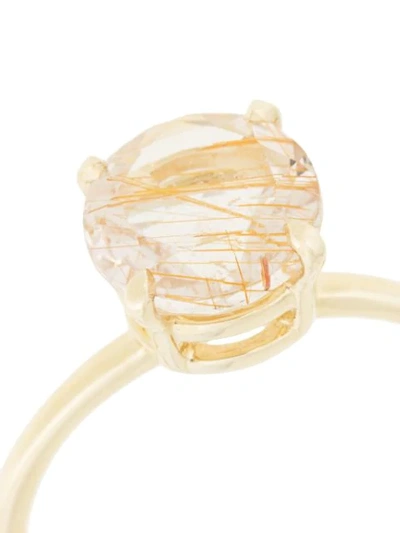 Shop Natalie Marie 14kt Yellow Gold Precious Rutilated Quartz Ring