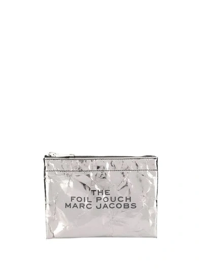 Shop Marc Jacobs The Foil Pouch In Silver