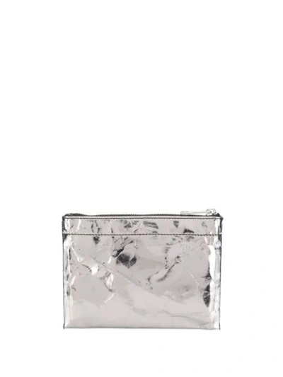 Shop Marc Jacobs The Foil Pouch In Silver