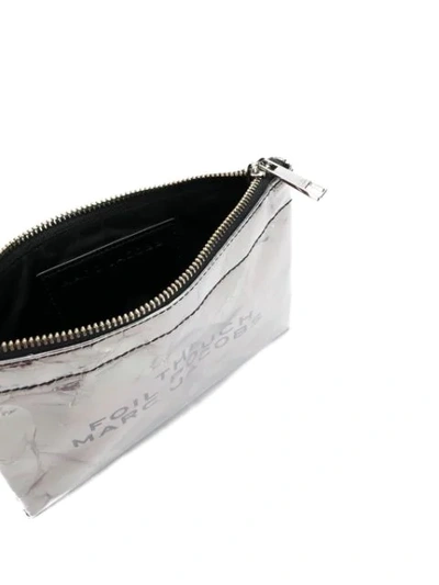 Shop Marc Jacobs The Foil Pouch In Silver