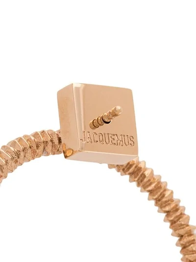 Shop Jacquemus Linked Hoop Drop Earrings In Gold