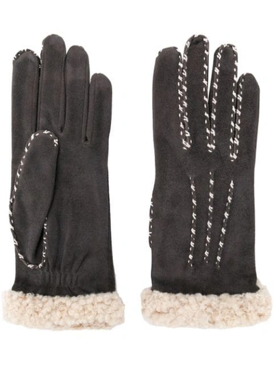Shop Agnelle Marielouise Gloves In Grey