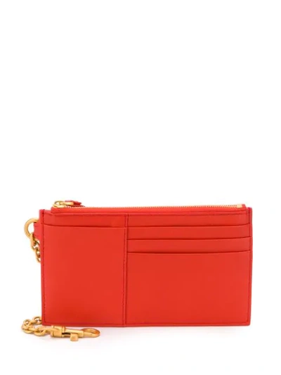 Shop Bottega Veneta Keychain Purse In Red