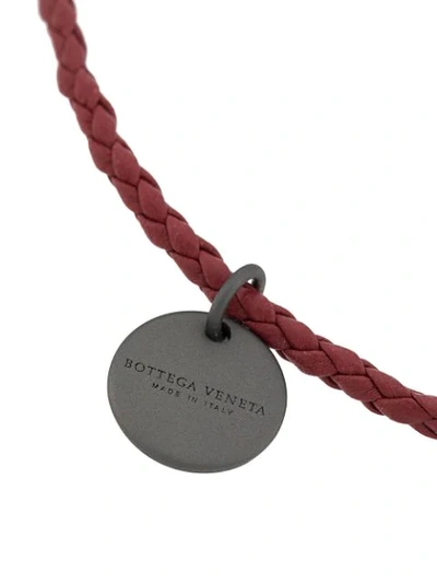 Shop Bottega Veneta Double Intrecciato Bracelet - Purple