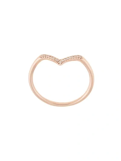 Shop Natalie Marie 14kt Rose Gold Diamond Point Ring