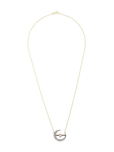 Shop Toni + Chloe Goutal Crescent Moon Necklace In Gold