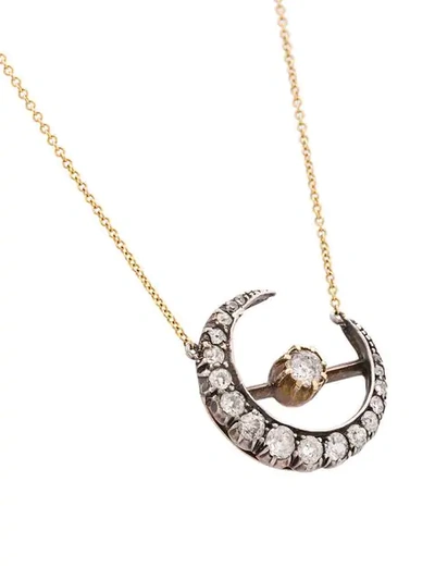 Shop Toni + Chloe Goutal Crescent Moon Necklace In Gold