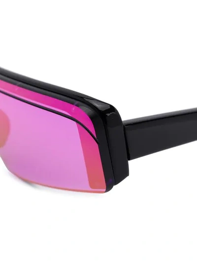 Shop Balenciaga Rectangular Ski Sunglasses In Black