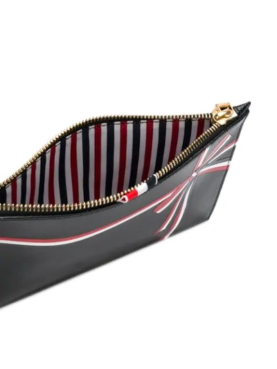 Shop Thom Browne Large Ribbon-detail Coin Purse In Black