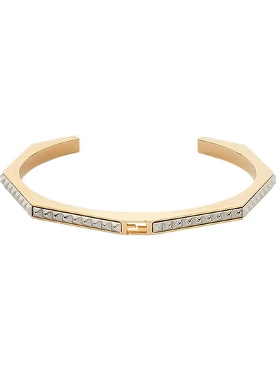 Shop Fendi Baguette Bracelet In Metallic