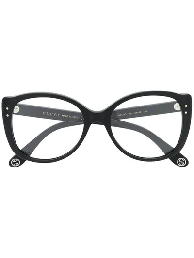 Shop Gucci Cat Eye Frame Glasses In Black