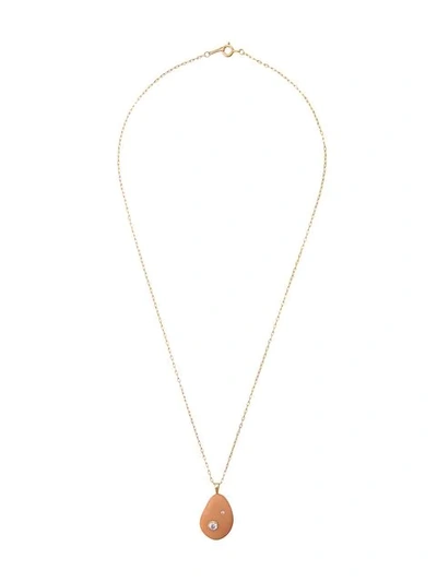 Shop Cvc Stones Crystal Embellished Pendant Necklace In Yellow