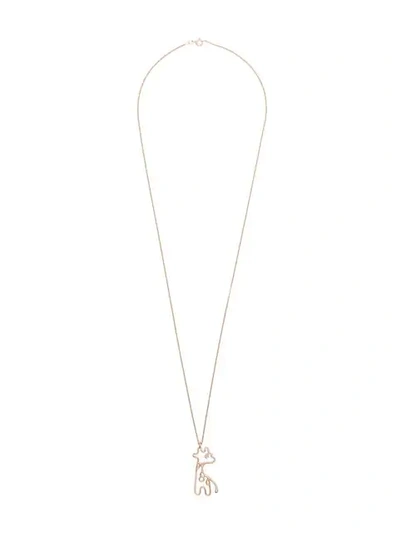 Shop Malaika Raiss Gold Plated Giraffe Necklace In Metallic