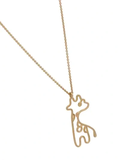 Shop Malaika Raiss Gold Plated Giraffe Necklace In Metallic