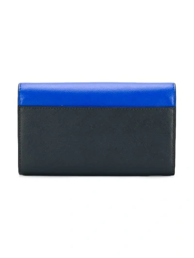 Shop Marc Jacobs Double J Leather Wallet In Blue