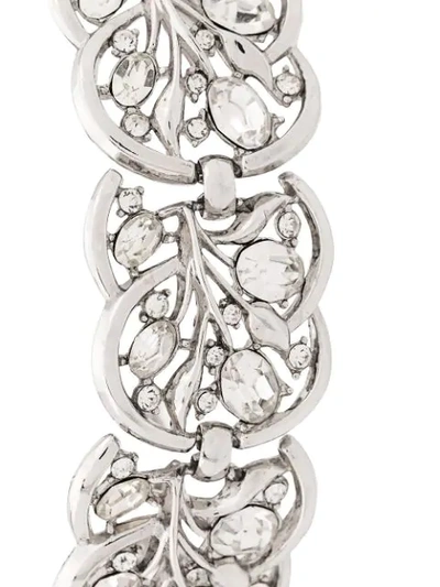 Pre-owned Susan Caplan Vintage 1960s Trifari Stylised Bracelet In Silver