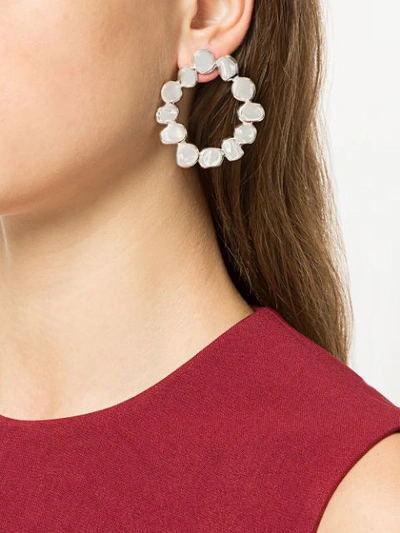 Shop Meadowlark Pebble Disc Earrings In Metallic