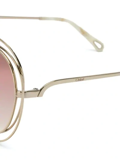 Shop Chloé Eyewear Tinted Sunglasses - Metallic