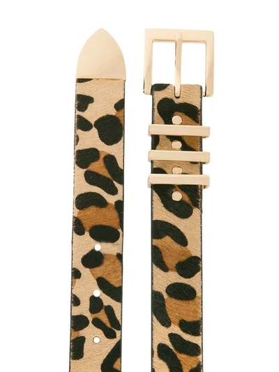 Shop B-low The Belt Leopard Print Belt In Brown